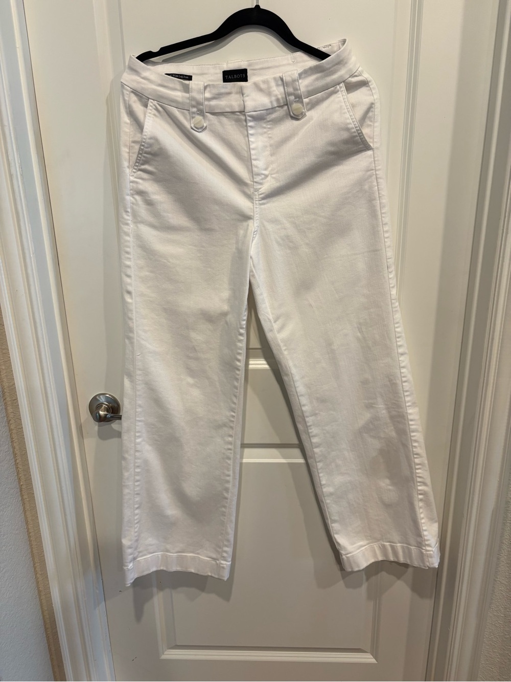 Talbots White Wide-Leg Jeans